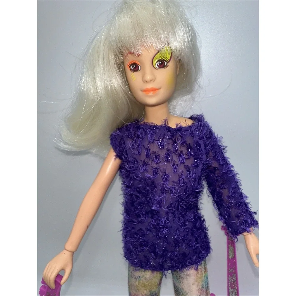 1987 Jem Misfits Roxy Doll Hasbro Vintage With Guitar Original Outfit Parts